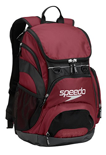 Speedo Large Teamster Backpack, Maroon/Black, 35-Liter