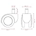 Office Chair Caster Wheels for Hardwood - Laminate Floor Mat and all Floors (Set of 5) Black