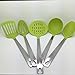 Cook's Corner 5-Piece Kitchen Utensil Set - Stainless Steel & Nylon (Aqua, Black, Lime Green, Grey, Orange, Purple, Red) (Lime Green)