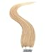 TheFashionWay Brazilian Human Hair Extensions Tape in Silky Straight Weft Remy Virgin Hair (16 inches, #27)