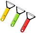 Vegetable Peeler trio set by BUTTERLEE. Potato, apple, fruit, kiwi, carrot, veggie Y-shaped stainless steel swivel, serrated, julienne, garnish peelers with non-slip comfortable grip handle, set of 3