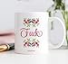 Fuck Word Mug Funny Adult Gift Idea Pretty Pink Flowers Swear & Cuss with Feminine Rudeness Birthday Christmas Bridal Wedding Party Present Cursing Gag Gift 11oz Ceramic Coffee Cup Digibuddha DM0228