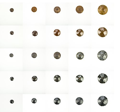 25 Pack Door Clavos Decorative Nails 1" Rustic Hammered Iron Black Finish Hand Crafted Borderland Rustic Hardware - Thumbnail 4