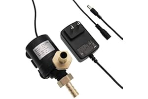 SENSTREE DC 12V Solar Hot Water Heater Circulation Brushless Little Pump with ETL Listed DC Power Supply Adapter Low Noise 780L/H 206GPH 5M/16ft for Home Brewing Recirculation System