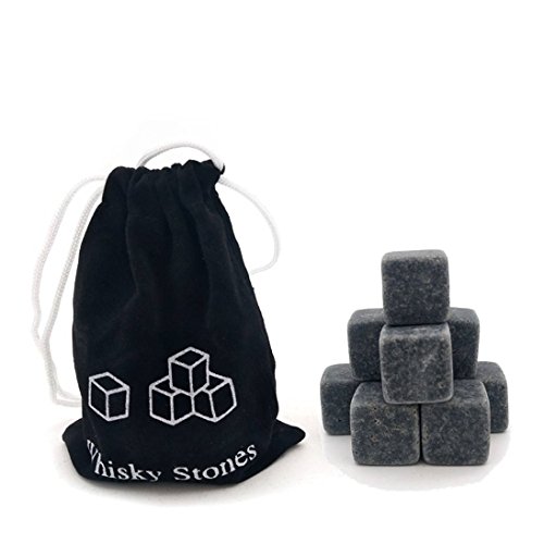 Awekris Whiskey Chilling Stones Set of 9 Drinking Rocks for Whiskey Vodka Cocktail, Made of 100% Pure Soapstone, Packed in Gift Box - Thumbnail 5