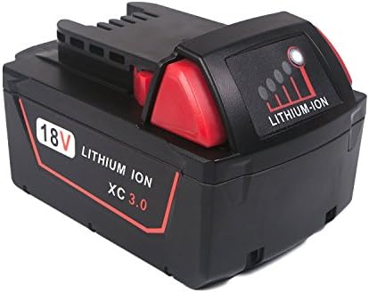 JJYDCGJ 18V 5.0Ah M18 Replacement Red Lithium Battery for Milwaukee M18 M18B 48-11-1820 48-11-1850 48-11-1828,Compatible with All M18 Tools &amp; Chargers, with Fuel Gauge