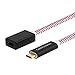 CableCreation USB C Extension Cable 10Gbps, 1ft USB 3.1 Type C Male to Female Extension Cable(3A), Support 4K HD Video Audio Tranfer, Compatible with MacBook Pro, Pixel 2 XL etc., 0.3M/Red and White