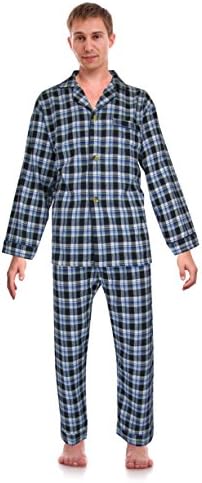 Casual Trends Classical Sleepwear Men’s 100% Cotton Flannel Pajama Set,