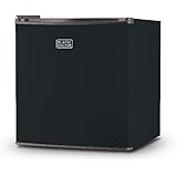 BLACK+DECKER BCRK17B Compact Refrigerator Energy Star Single Door Mini Fridge with Freezer, 1.7 Cubic Feet, Black