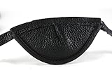 Leather Eyepatch. Slight Convex Eye Patch (Right Eye, Black)