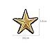 20Pack 3.6cm Gold Star Patches Iron on or Sew on Patches Embroidered Badge Motif Applique Sticker Patch Compatible Clothing Jeans T-Shirt