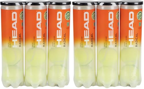 HEAD Radical Tennisball (3 x 4 Stück) Amazon Exclusive, Gelb (Packung mit 2)