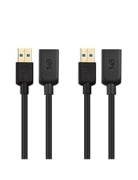 SuperSpeed Cable de extensión USB 3.0, macho y hembra, Negro