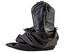 Tuff Guy Travel and Storage Boot Bags, Cowboy Boot Bag, Made of Strong Water Proof Ballistic Nylon w/Locking Drawstring (Black) -Set of 2 Travel Boot Bags, 18