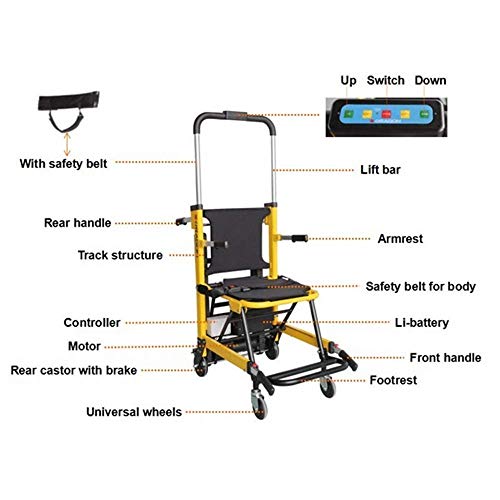 SED Lightweight Trolley Auxiliary Wheelchairs Self-Propelled Wheelchairs Folding Compact Electric Wheelchair Mobile Stair Climber Adjustable Walking Assist Utility Carts