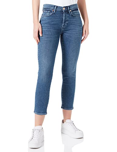 7 For All Mankind Women's JSWJ1200 Jeans, Dark Blue, Regular