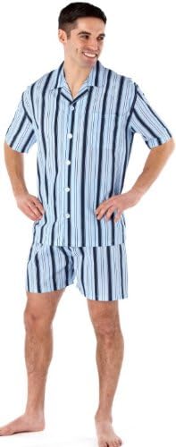 Harvey James Pigiama Due Pezzi All Inglese Maniche Corte Uomo Stripe Large Amazon It Abbigliamento