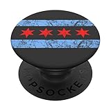 USA Illinois Weathered City Of Chicago Flag