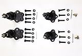 PartsW 4 Piece Kit Front Lower & Upper Ball Joints 2WD Only