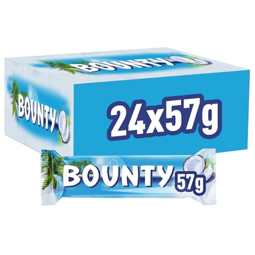 Bounty Coconut Milk Chocolate Duo Bars Bulk Box, 24x57g