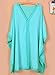 Youngbox Womens Solid Oversized Swimsuit Cover up Swimwear Beachwear Bikini dress(Blue Green)