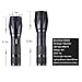 KMASHI Handheld Flashlight CREE T6 Super Bright Waterproof Torch LED Tactical Flashlight with 5 Light Modes and Adjustable Focus Zoom