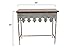 Creative Co-Op Metal Scalloped Edge Table with Zinc Finish and Wood Top