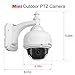 Outdoor WiFi Security Camera, HD 960P ,PTZ Camera, 4x Optical Zoom, Auto-focus, Night Vision, IP65 Weatherproof, Pre-installed 32GB Memory Card