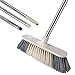 Soft Sweeping Broom, MEIBEI Multi-Surface Kitchen Broom with Stainless Steel Long Handle-50.5