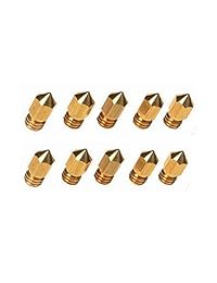 sunreek & # 8482; 10 pcs 3d impresora 0,4 mm Extrusora Impresora Latón Boquilla del cabezal de impresión para MK8 1.75 mm ABS PLA