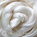 White Eri Peace Silk Fiber for Spinning, Blending, Felting, Dyeing, and Paper Making. Premium Grade Natural Color Combed Top Roving.