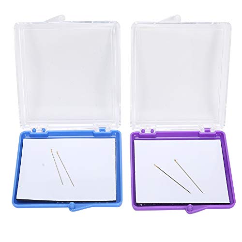 7x7.5cm Sewing Knitting Pin Needle Storage Case2Pcs Magnetic Sewing Pincushion with 4Pcs Embroidery Needle Other Sewing Embroidery Supplies