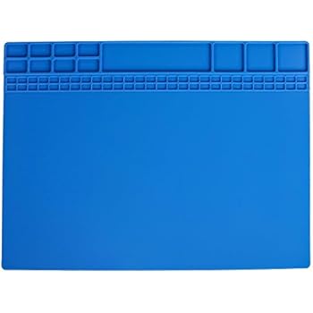 Work Bench Mat Repair Heat Resistant 932° Soldering Mat Silicone Work Mat For Repairing Electronics Mat Workbench Pad Board for Soldering Station,BGA Repair Station with Size 15.8