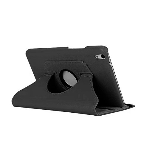 ONEVER For Huawei Media Pad T1 10 T1-A21W T1-A21L T1-A23L 9.6"Tablet Case 360 Rotation Stand Flip Stand Leather Cover -Black