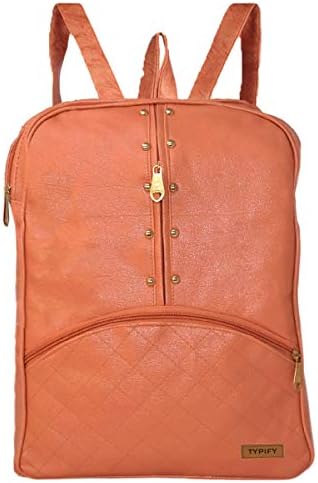 TYPIFY® Artificial Leather Casual School College Travel Backpack Bag