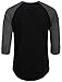 NE PEOPLE 3/4 Sleeve Baseball Tshirt Raglan Jersey Shirt