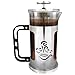 Ultimate Kitchen French Press Coffee Maker, 1 Liter (4 cups), Chrome Finished Stainless Steel, Loose Leaf Tea Brewer. Delicious Coffee Recipe on Box