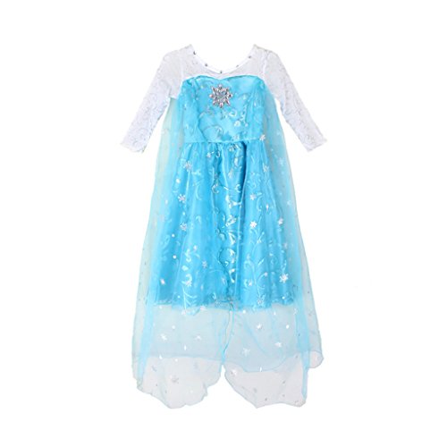EITC Girls Princess Dress Flashy Sequins Cape Toddler Queen Costume 3-11Y