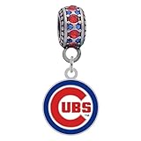 Chicago Cubs Logo Charm Fits European Style Large Hole Bead Bracelets