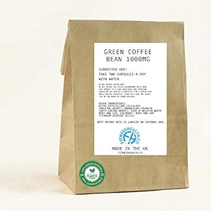 Green-Coffee-Bean-Extract-1000mg-60-Diet-Pills-Fat-Burner-Natural-Weight-Loss Fitness Health Green Coffee Bean Extract 1000mg 60 Capsule - Diet Supplement - Fat Burner - Vegan - Thyroid Support