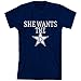 Dallas She wants the D America's Team Men's Funny Football Cowboys Shirt Kraise