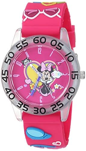 Disney Minnie Mouse Kids' Plastic Time Teacher Analog Quartz 3D