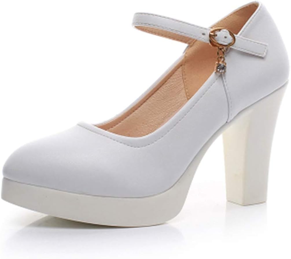 black thick heel shoes