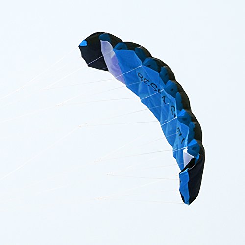 Besra New Arrival Huge 74inch Dual Line Parachute Stunt Kite with Flying Tools 1.9m Power Parafoil Kitesurfing Training kites Outdoor Fun Sports for Beach (74inch Blue)
