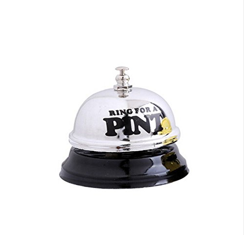 HS 1PC Office Desk Call Bells Service Call Bell for Desk Kitchen Hotel Counter Reception Restaurant Bar (silver)
