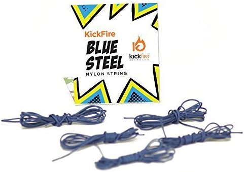KickFire Diabolos Blue Steel Diabolo String (Nylon) | Chinese YoYo Replacement String | Set of 5 Strings | 6 Feet Each | High Speed, Performance String for all Types of Diabolos