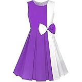 Sunny Fashion LA93 Girls Dress Color Block Contrast