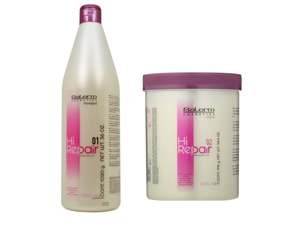 Salerm Hi Repair Shampoo 36oz + Hi Repair Mask 34.4oz 'Combo Set'