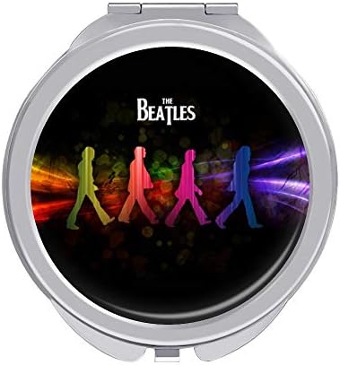 注文後の変更キャンセル返品 携帯ミラー ビートルズ 両面ミラー 化粧鏡 折りたたみ鏡 手鏡 両面鏡 コンパクトミラー 女性 便利軽量 可愛い丸型 持ちやすい メイクアップミラー ホワイト ファッション