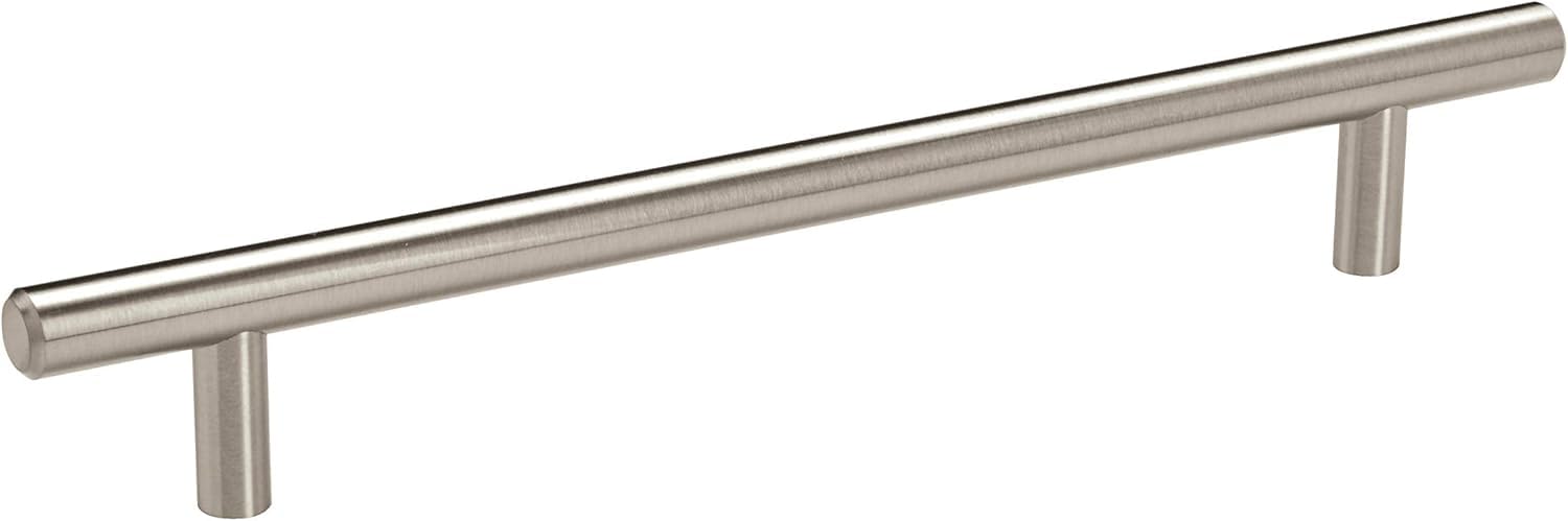 Photo 1 of Amerock | Cabinet Pull | Satin Nickel | 7 inch (178 mm) Center to Center | Bar Pulls | 10 Pack | Drawer Pull | Drawer Handle | Cabinet Hardware